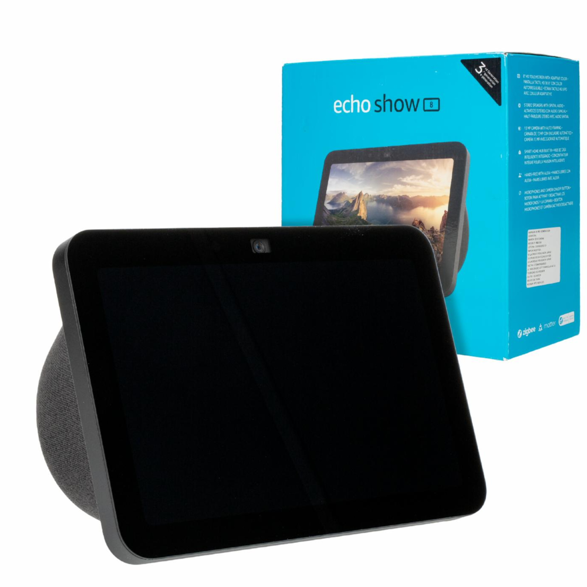 AMAZON ECHO SHOW 8 3RD GENERATION 8 CHARCOAL ORIGINAL
