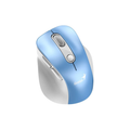 MOUSE GENIUS ERGONOMICO 9000S PRO DUAL BT/WIRELESS RECARGABLE CELESTE Y ROSADO
