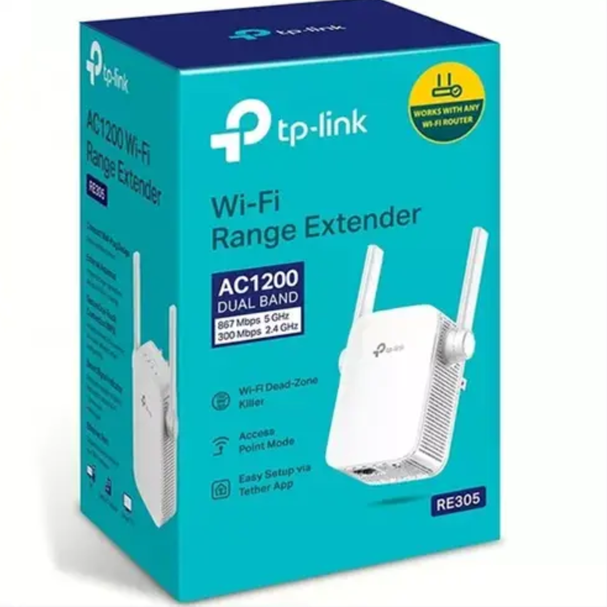 TP-LINK EXTENSOR DE RANGO AC1200 RE305 MESH 300+867Mbps 2 ANTENAS