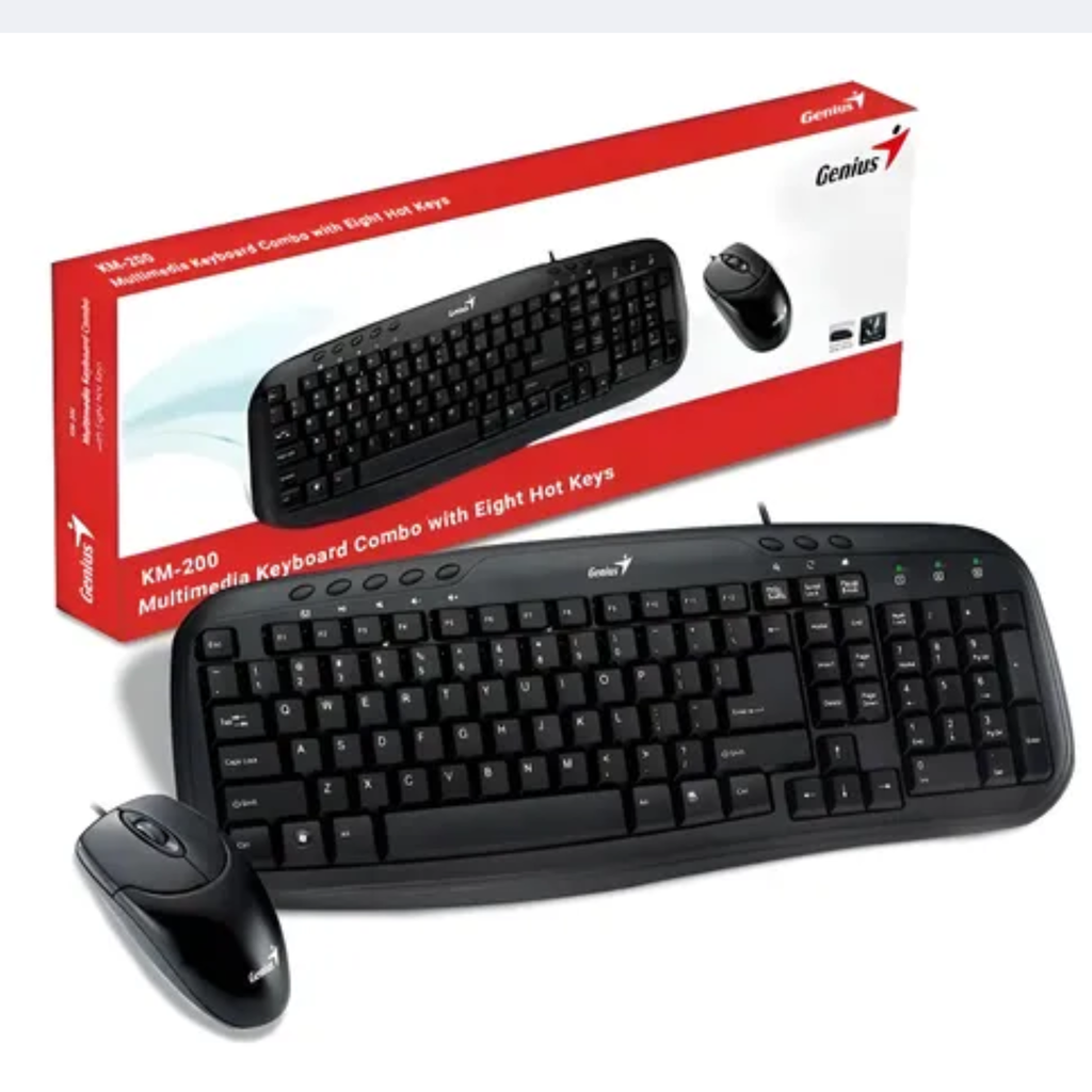 TECLADO + MOUSE GENIUS SMART KM-200 USB /BLACK