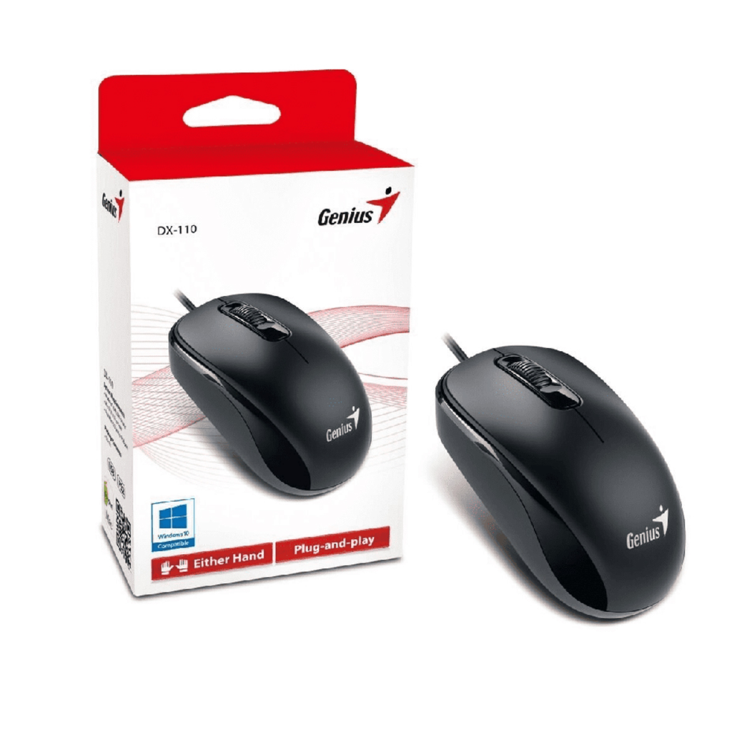 MOUSE GENIUS DX-110 USB NEGRO, AZUL, ROJO, BLANCO