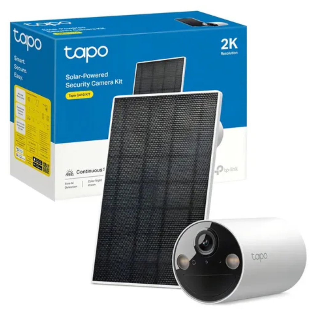 TP-LINK CAMARA IP TAPO C410 KIT PANEL SOLAR 2K EXTERIOR