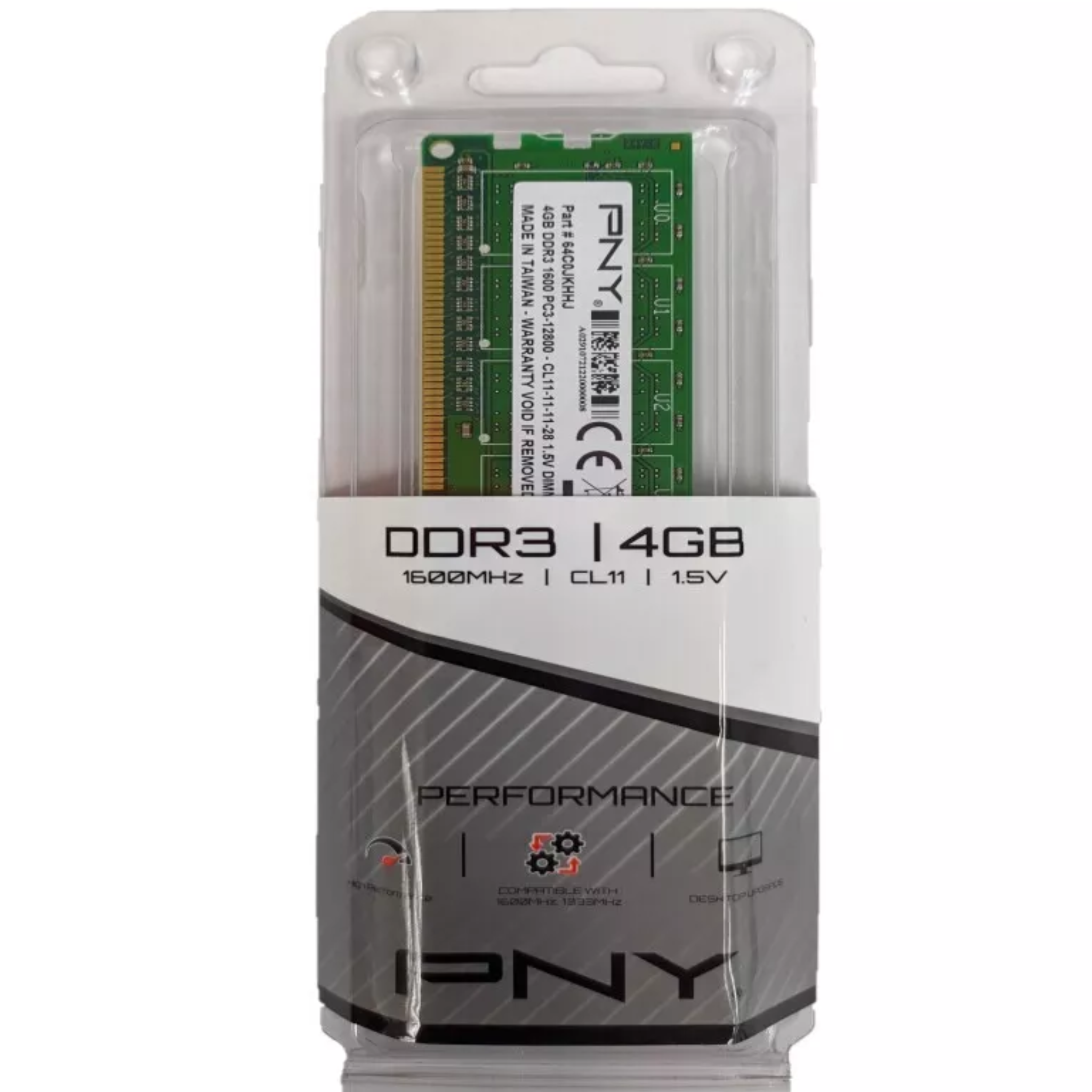 MEMORIA PNY DDR3 4GB 1600MHz