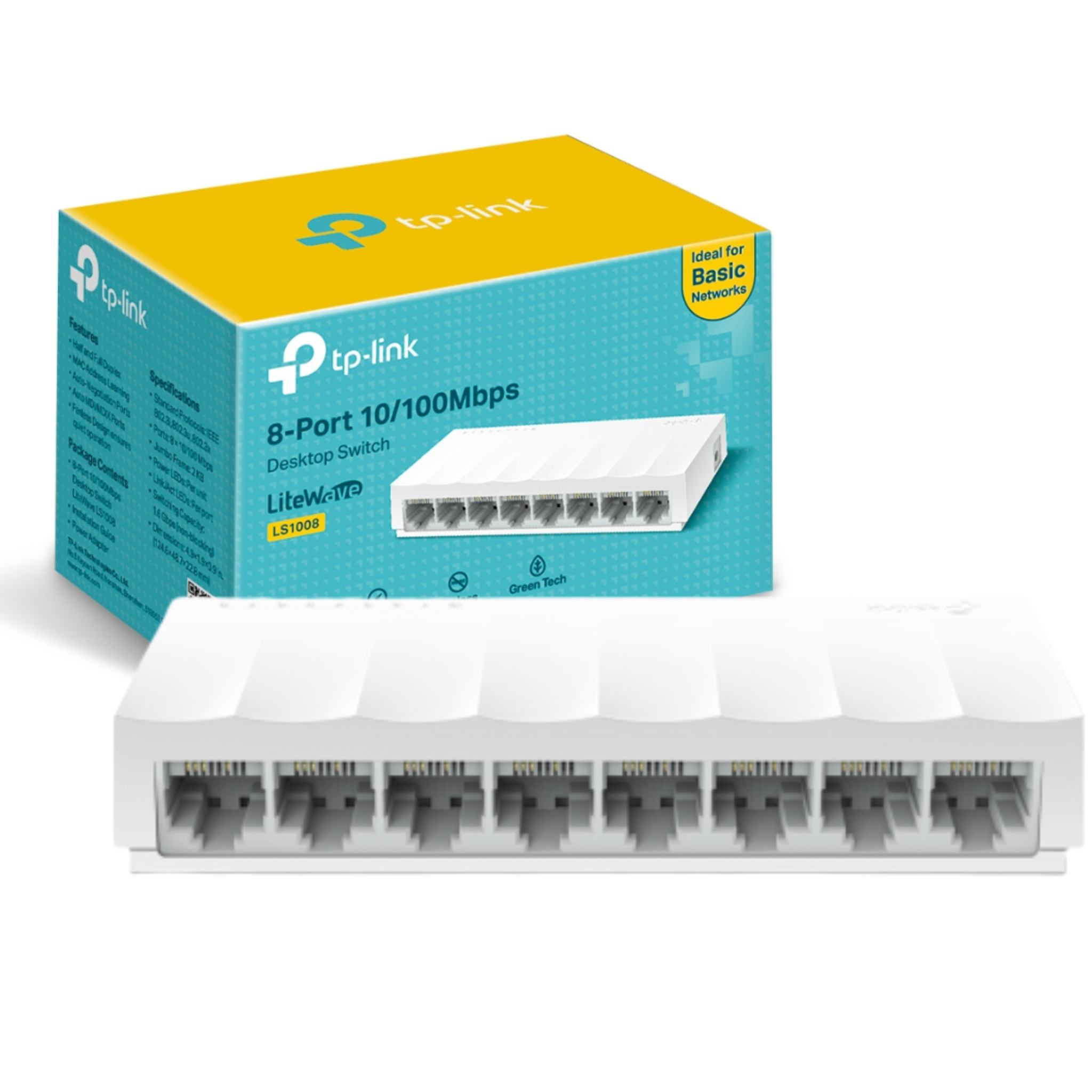 TP-LINK SWITCH LS1008 8 PUERTOS 10/100-200Mbps