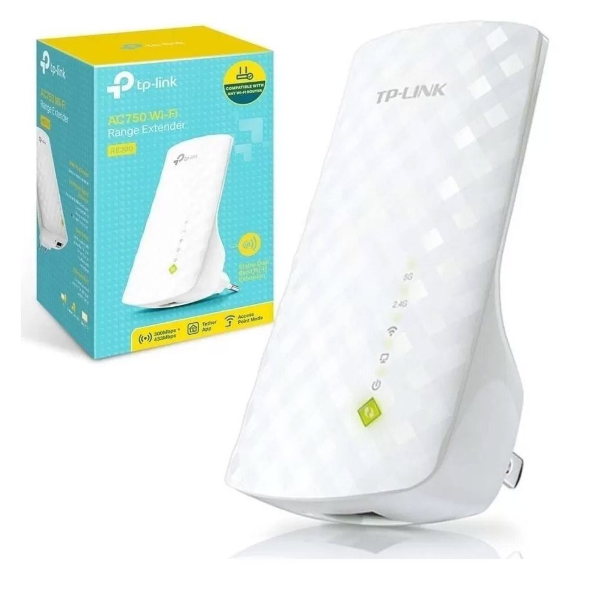 TP-LINK EXTENSOR DE RANGO AC 750 RE200 MESH 300+433Mbps