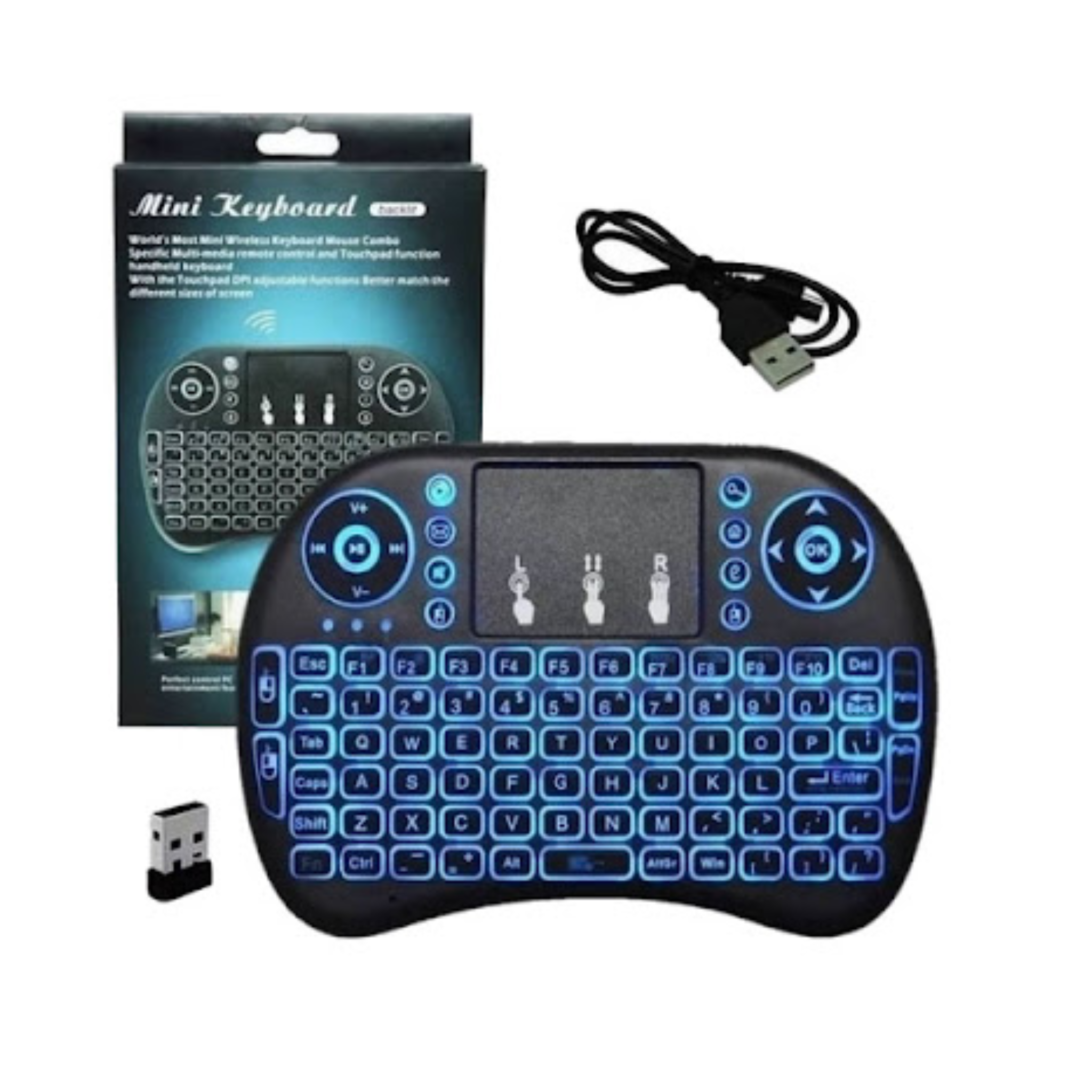 TECLADO PARA SMART TV CON LUZ LED