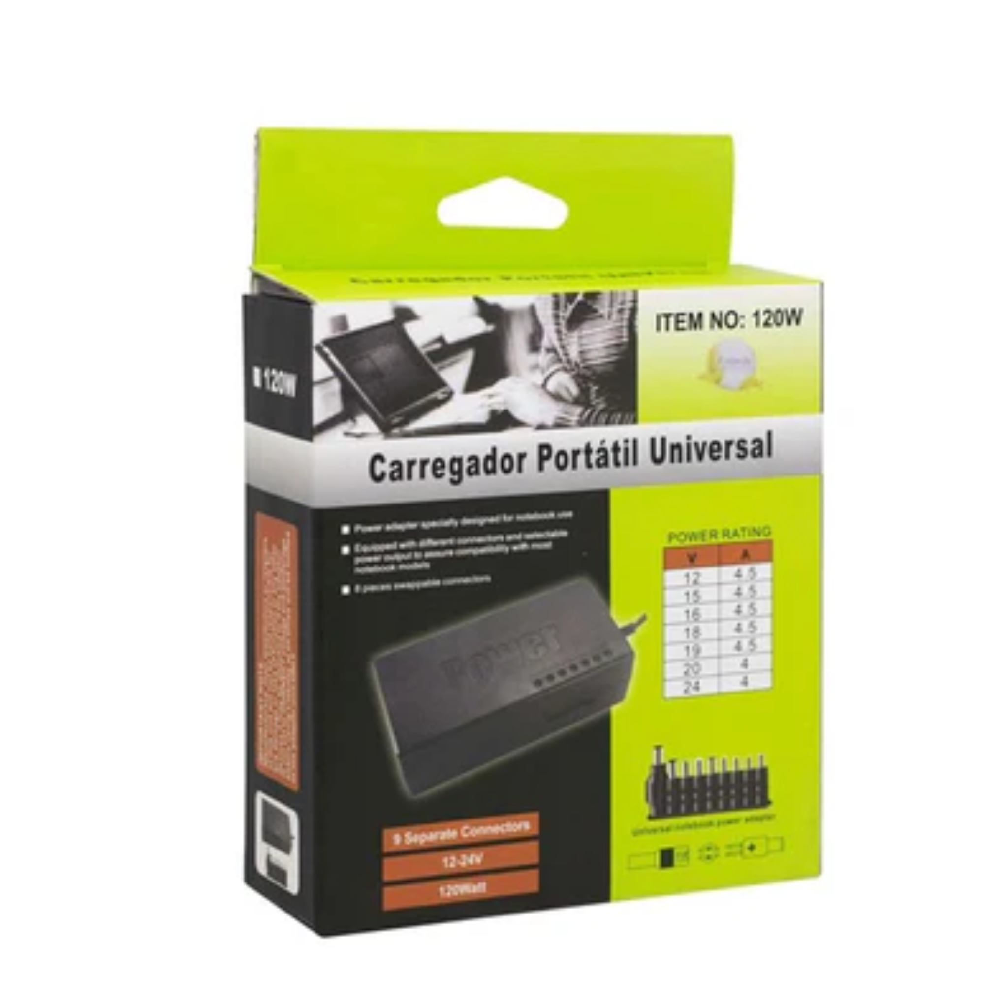 CARGADOR UNIVERSAL LAPTOP MY-120W