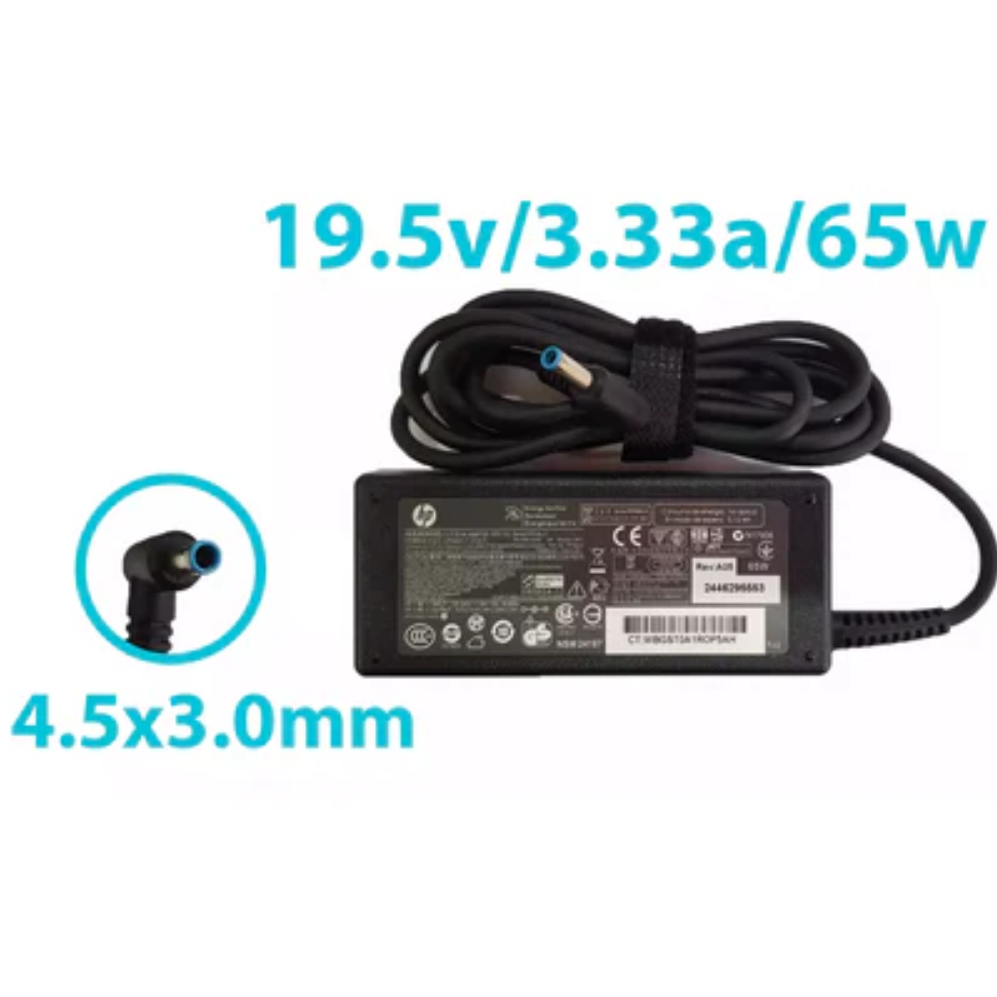 CARGADOR LAPTOP KA2025H/19.5V-3.33A-65W 4.5*3.0mm HP