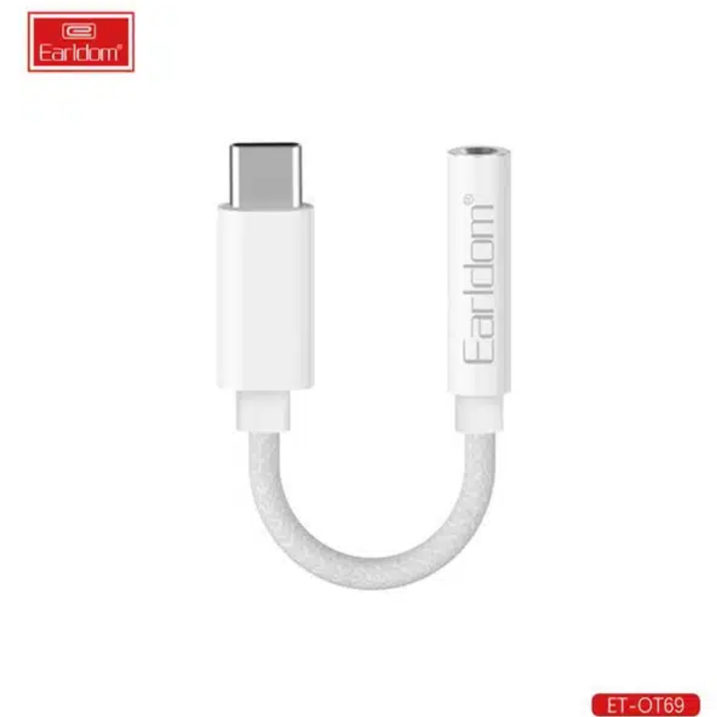 CABLE ADAPTADOR EARLDOM OT69 TIPO C A 3.5MM AUX