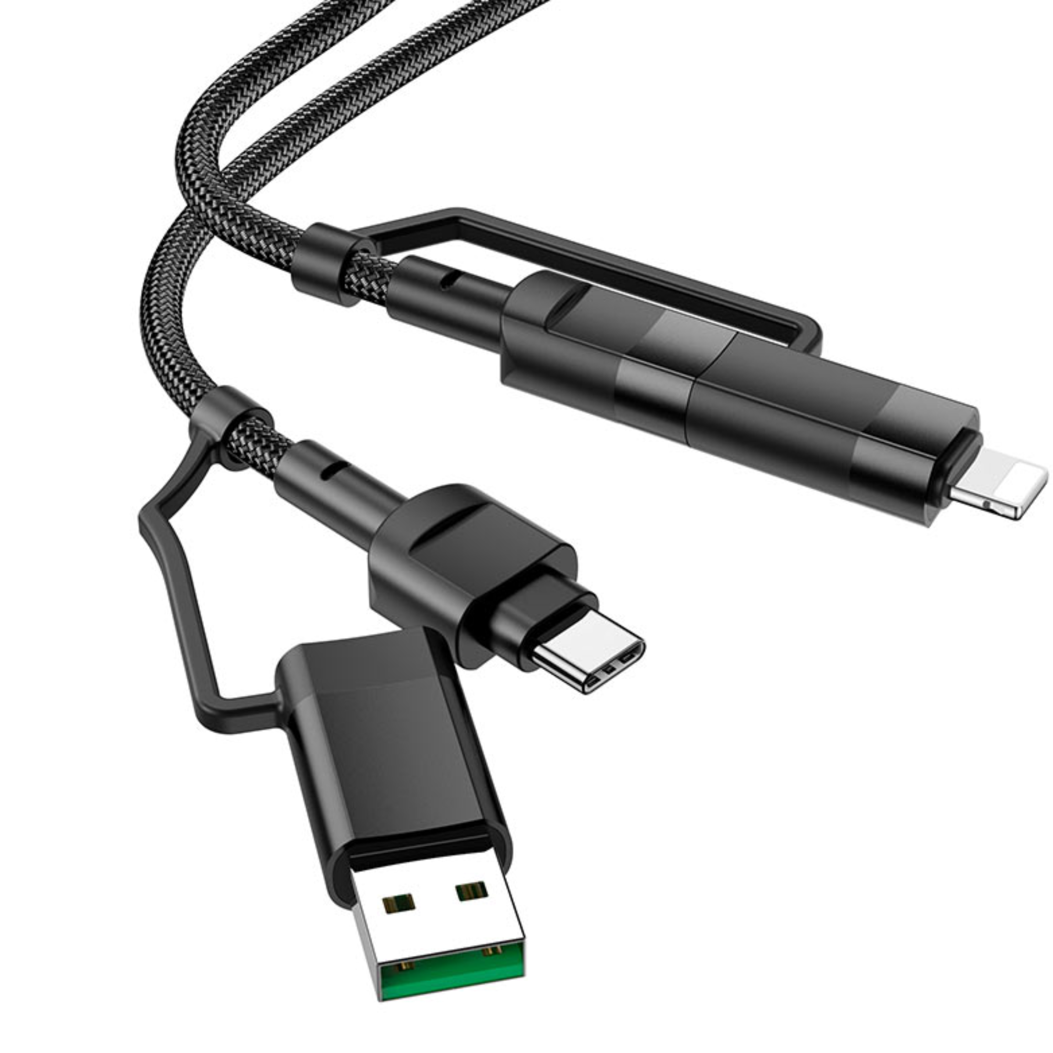 CABLE DP 17552-212 4-IN-1 TIPO C/IPHONE/USB 1M