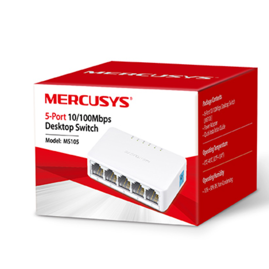MERCUSYS SWITCH MS105 5 PUERTOS 10/100-200Mbps