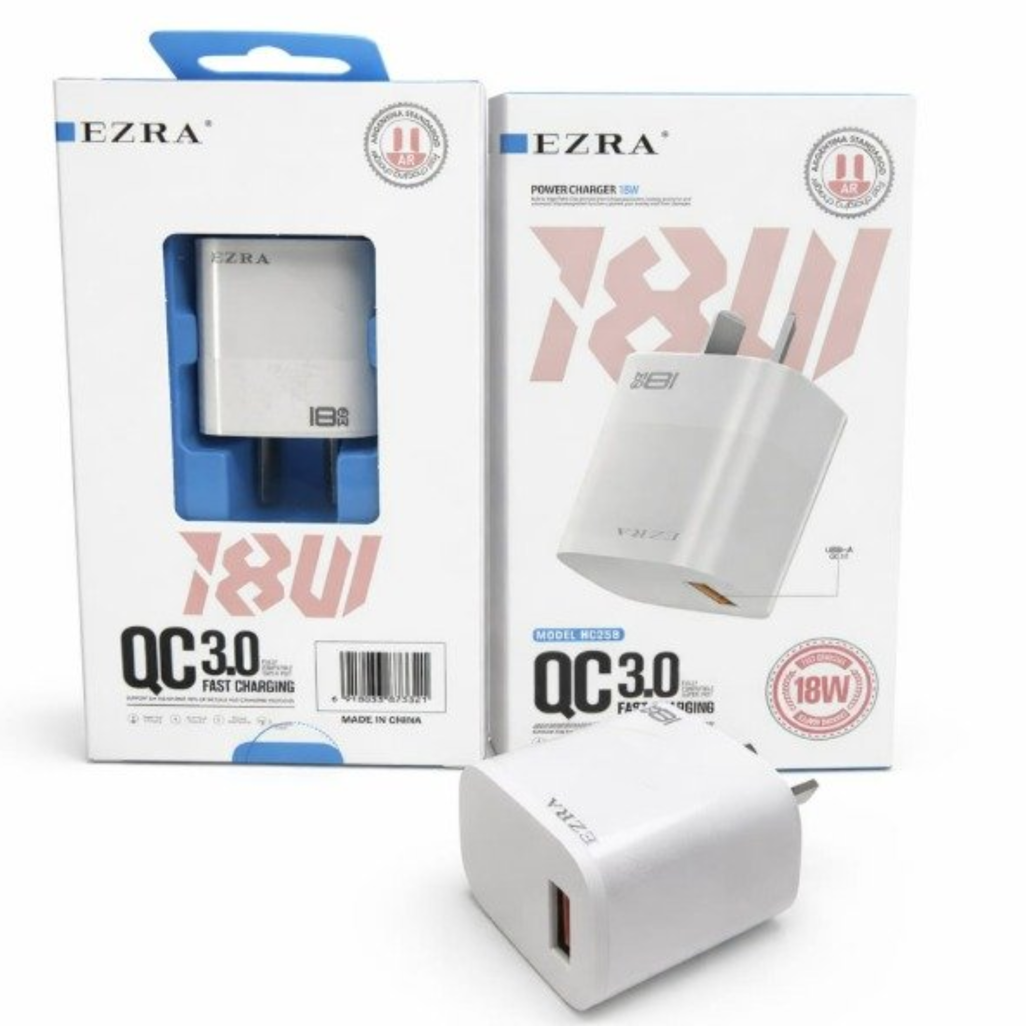 CARGADOR EZRA HC101 18W 2 USB A TIPO C