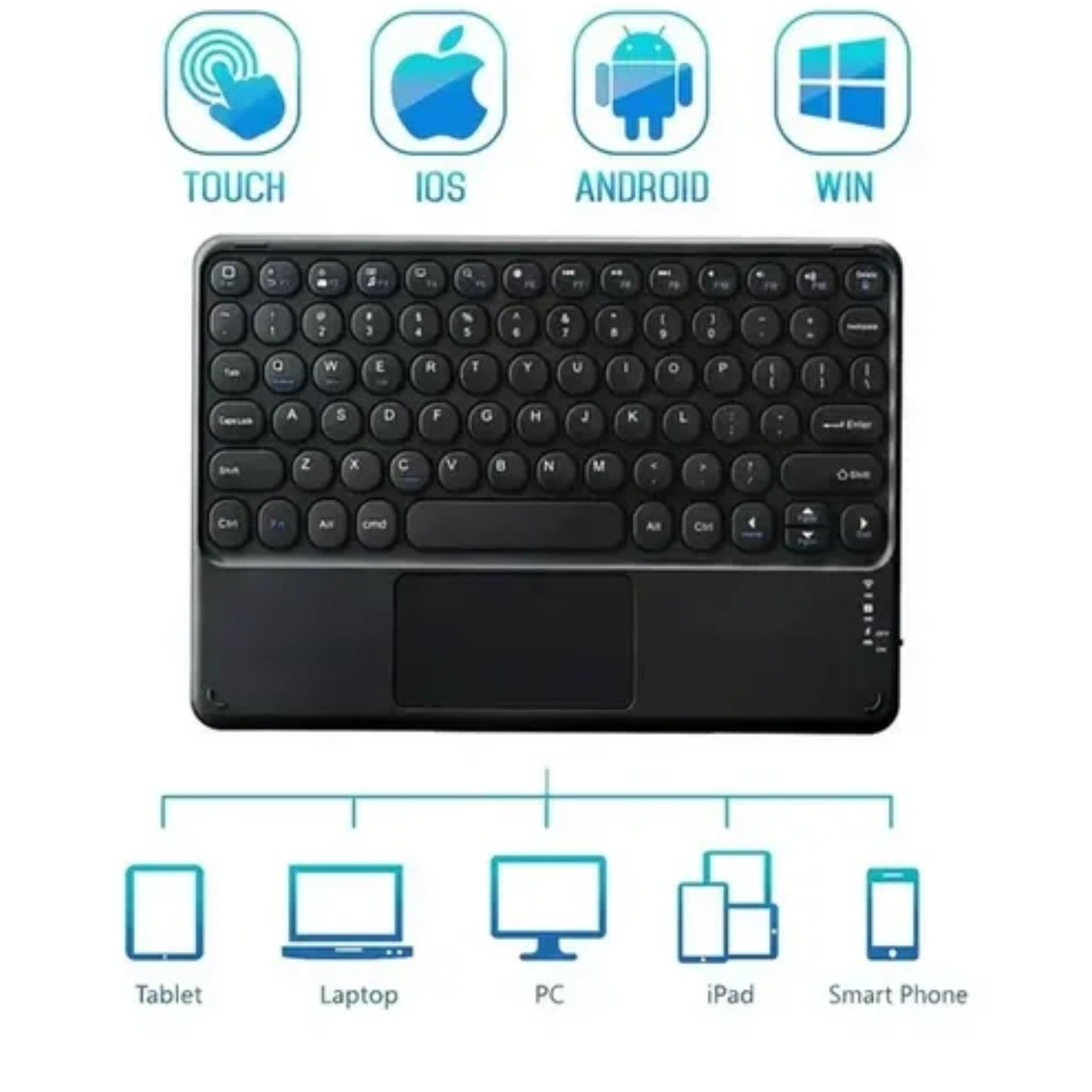 TECLADO + MOUSE PAD BT RECARGABLE AN-6030