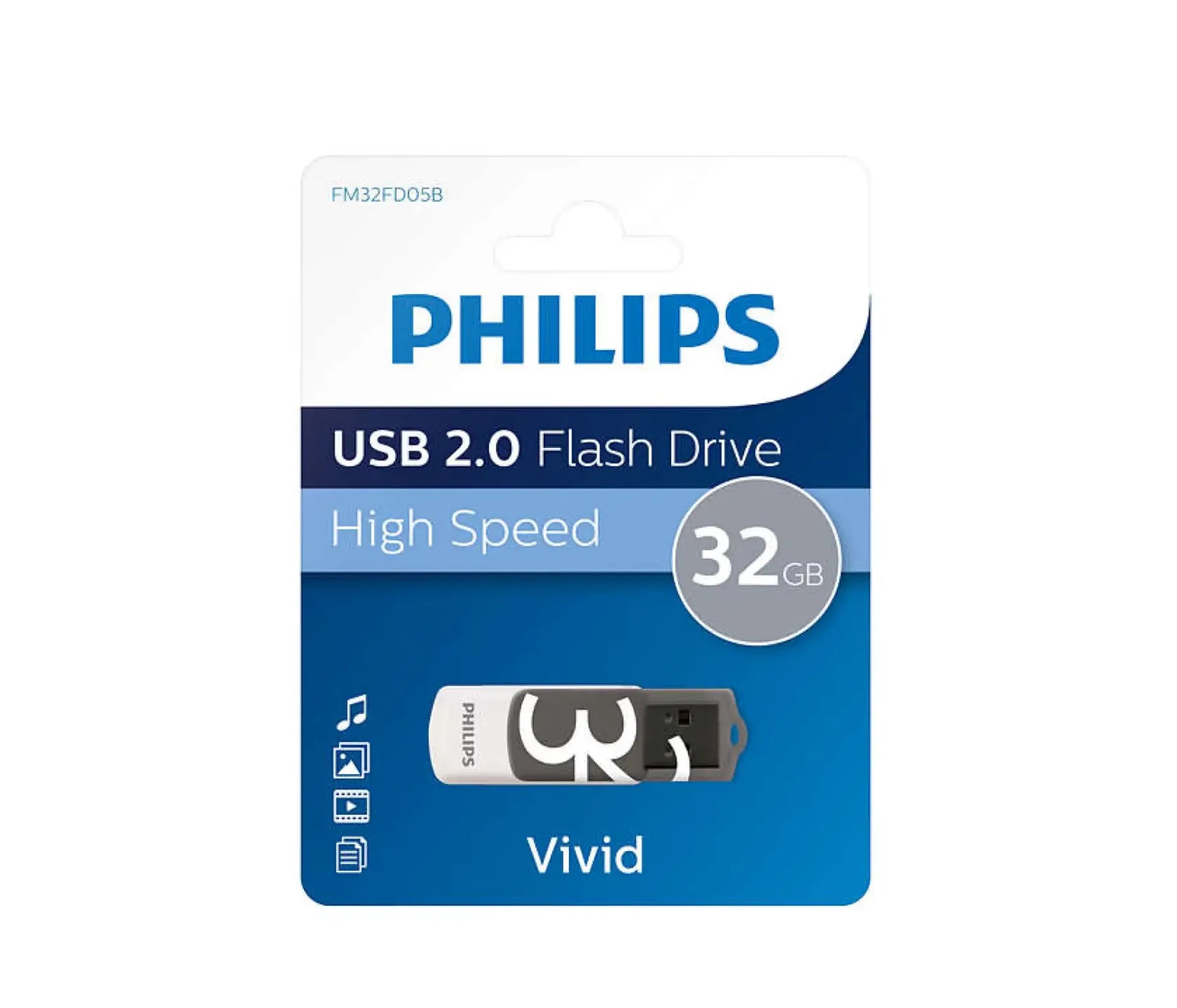 MEMORIA USB PHILIPS VIVID 32GB USB 2.0