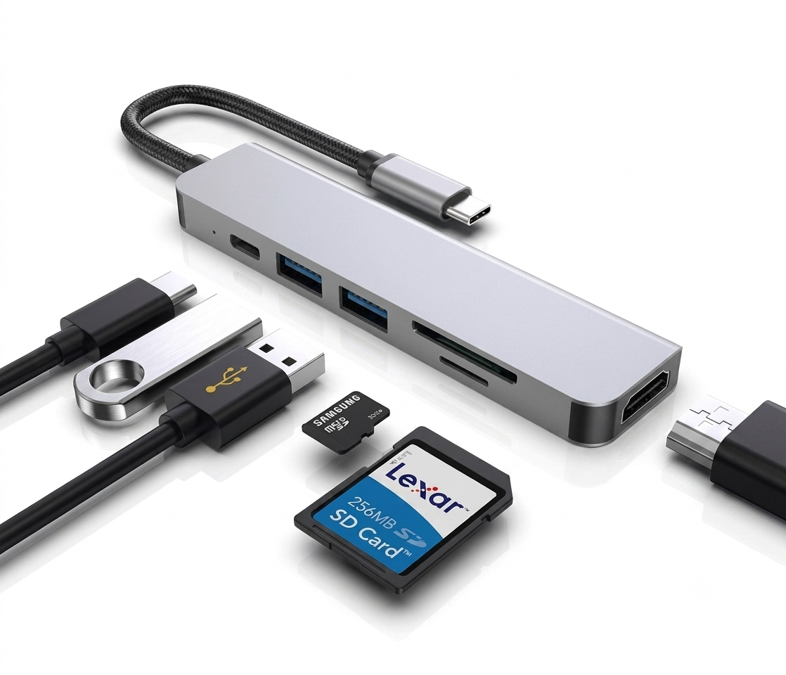 HUB MULTIFUNCIÓN ALTEK 6 EN 1 USB-C