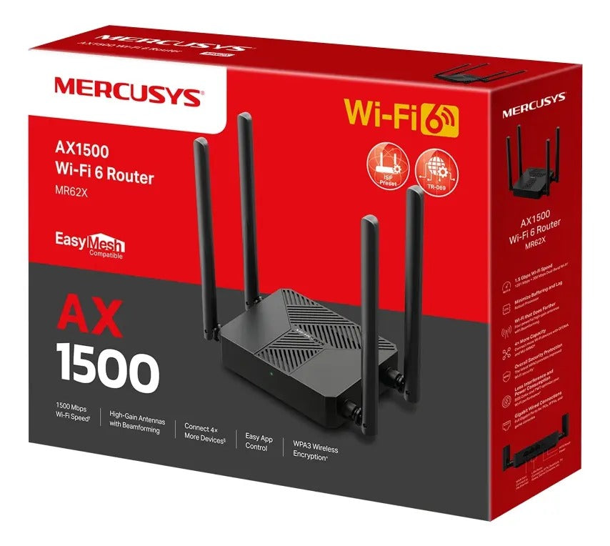 ROUTER MERCUSYS MR62X AX1500 WIFI 6