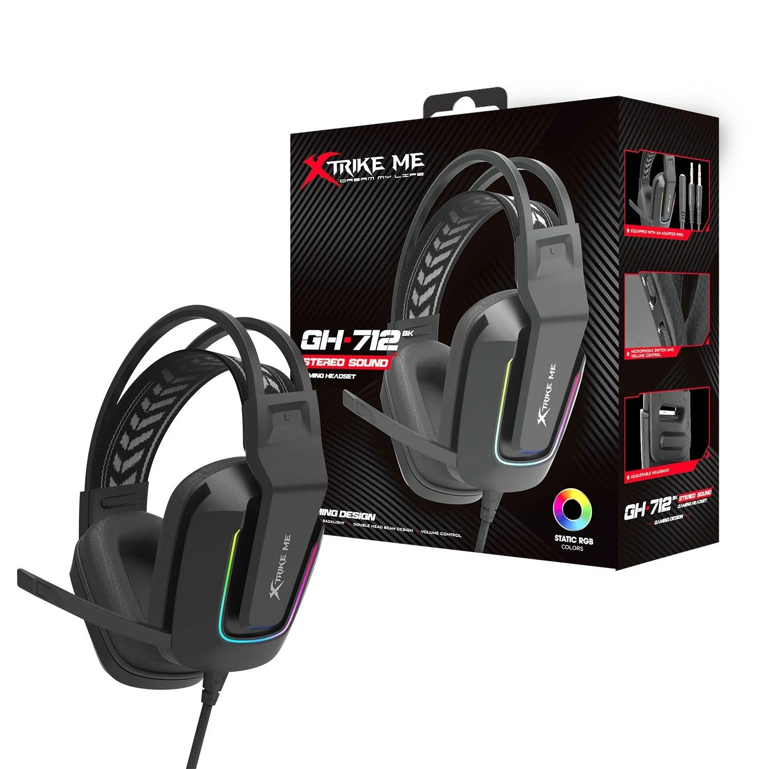 HEADSET GAMER XTRIKE ME GH-712 BLACK