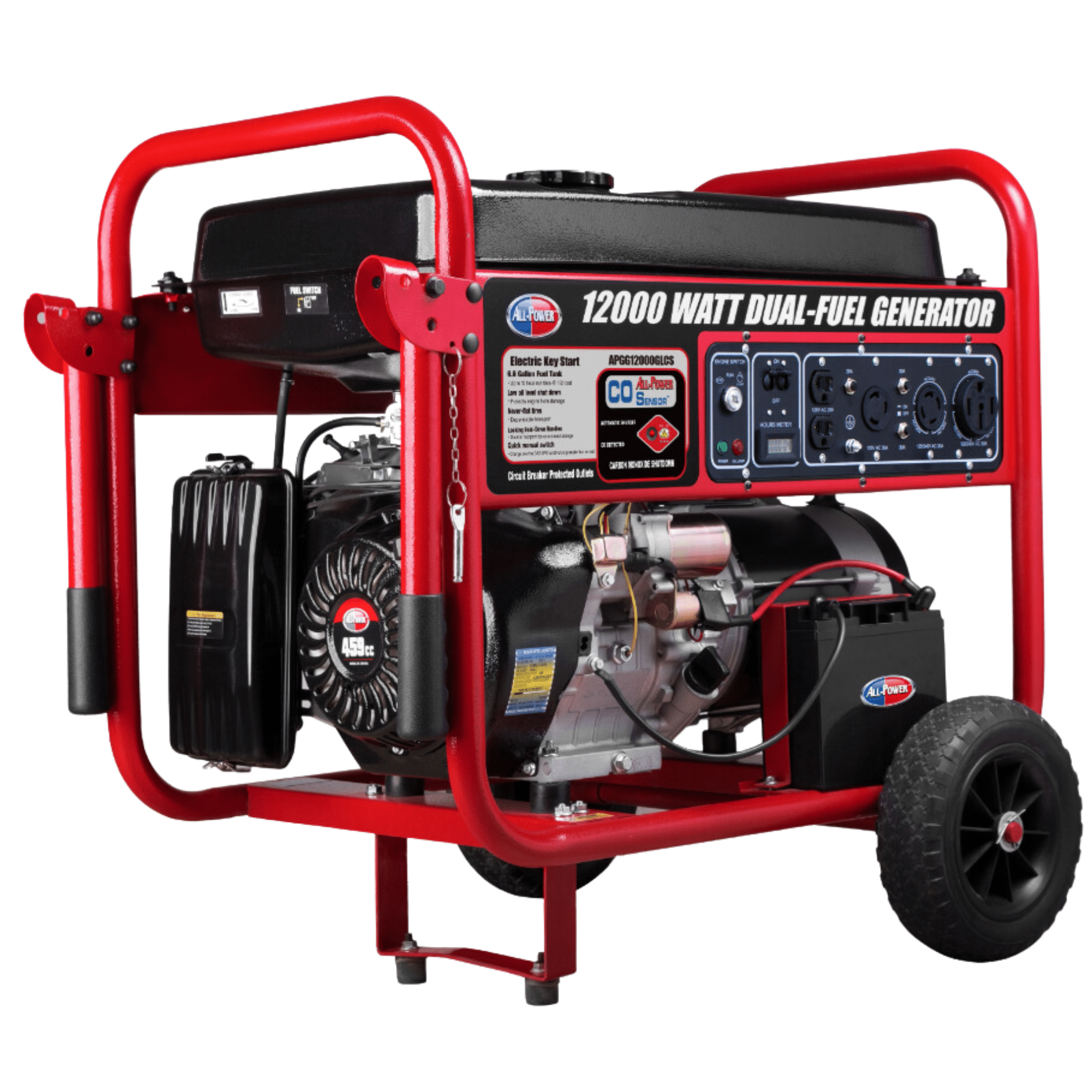 GENERADOR ELÉCTRICO ALL POWER 12000W GASOLINA / GAS (DUAL FUEL)