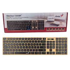 Teclado Genius SlimStar 7250BT Wireless + Bluetooth | Diseño Wood