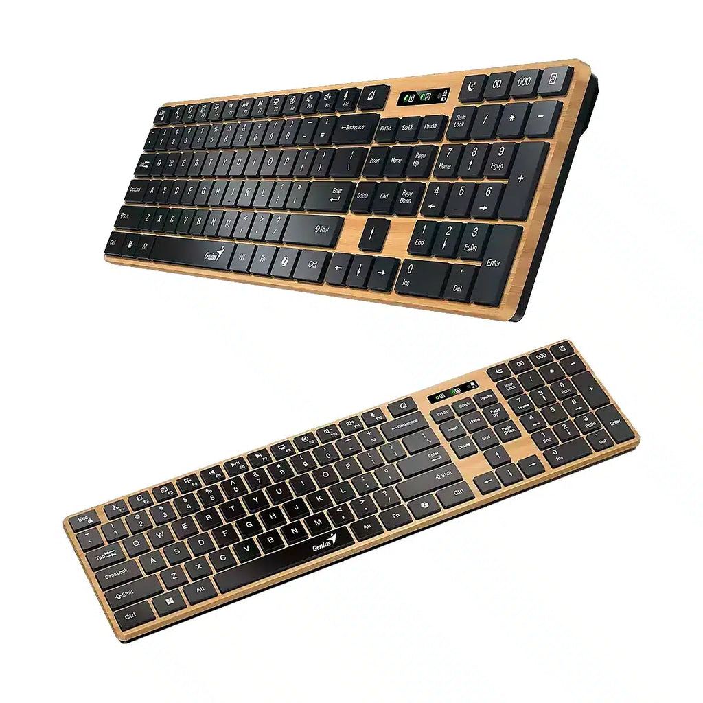 Teclado Genius SlimStar 7250BT Wireless + Bluetooth | Diseño Wood